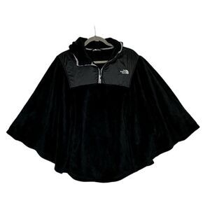 The North Face Black Oso Fleece Poncho with Hood| Size L